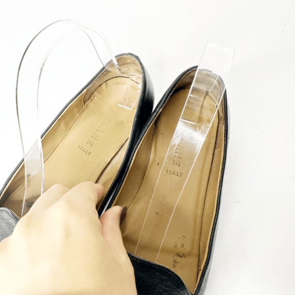 EVERLANE The Modern Point Flats women's Black Leather Flat Loafer Italy size 8 - Picture 3 of 6